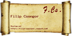 Filip Csongor névjegykártya